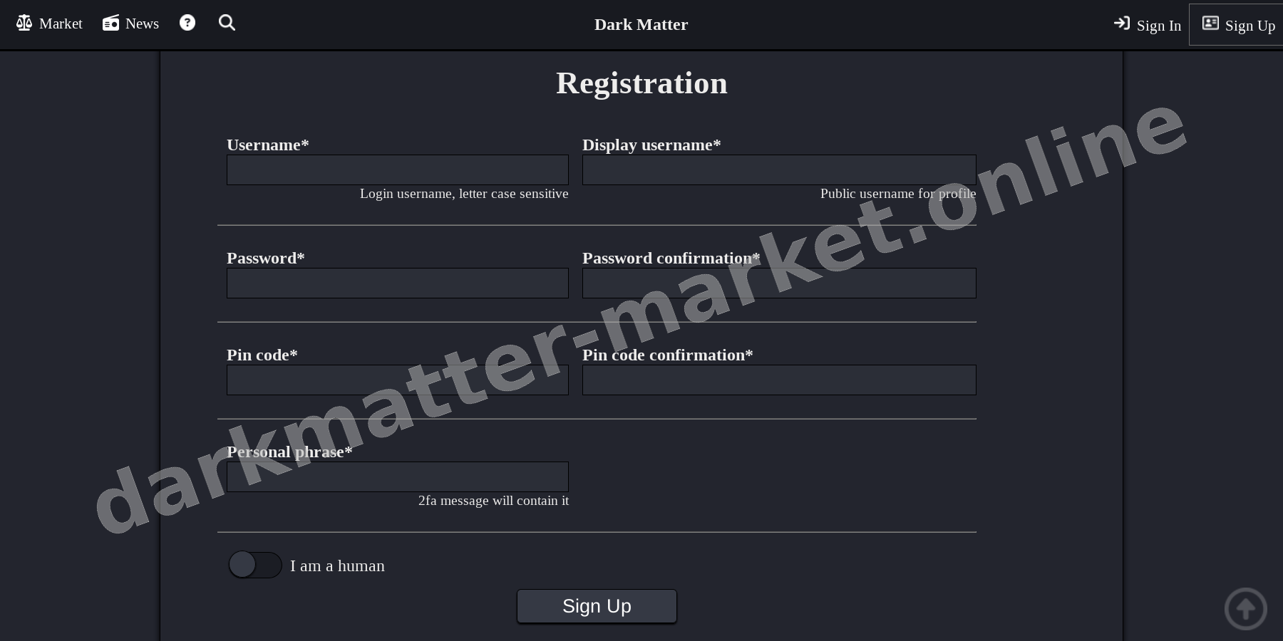 Account Registration Page